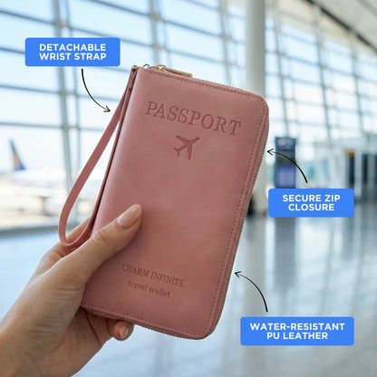 Multi Compartment Travel Passport Wallet