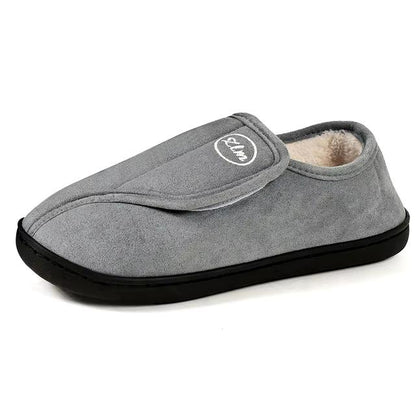 Unisex Suede Leather-Look House Slippers – Non-Slip & Plush Comfort