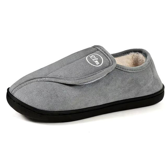 Unisex Suede Leather-Look House Slippers – Non-Slip & Plush Comfort