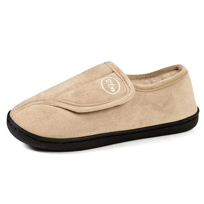 Unisex Suede Leather-Look House Slippers – Non-Slip & Plush Comfort