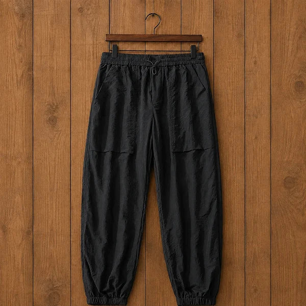 Men's Textured Drawstring Jogger Trousers