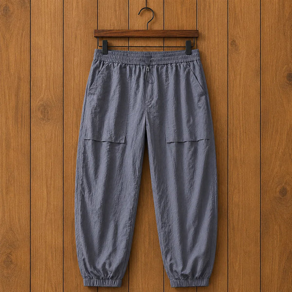 Men's Textured Drawstring Jogger Trousers