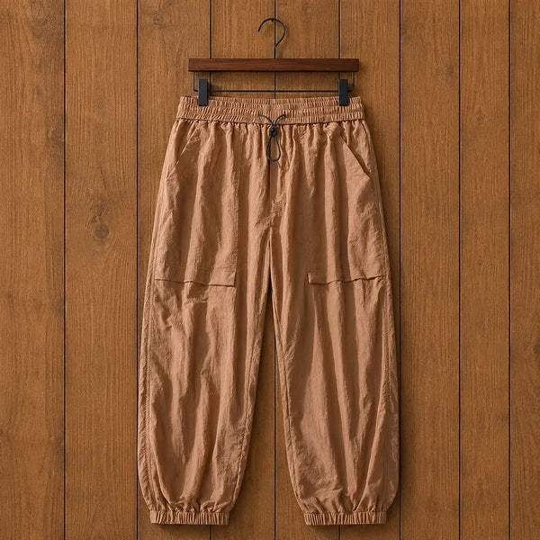 Men's Textured Drawstring Jogger Trousers
