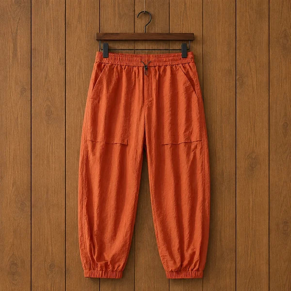 Men's Textured Drawstring Jogger Trousers