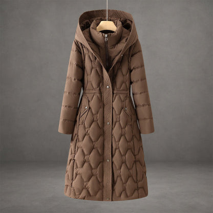 Women’s Longline Hooded Down Winter Coat