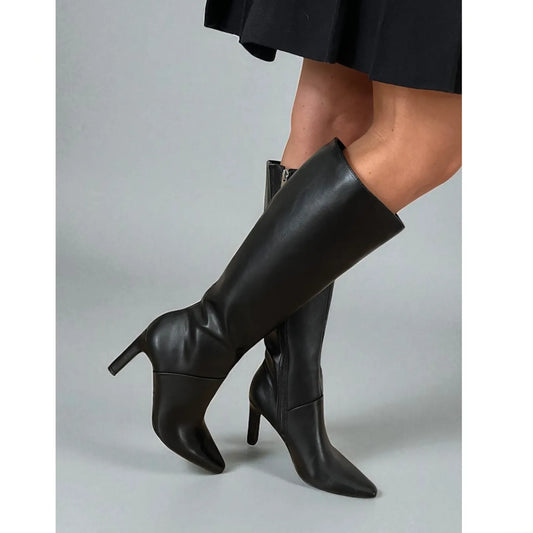 Women’s Knee High Pointed-Toe Heeled Boots
