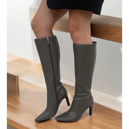 Women’s Knee High Pointed-Toe Heeled Boots