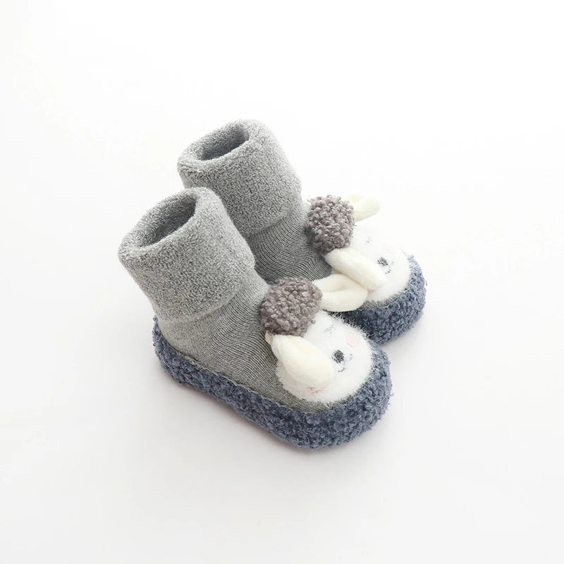 Baby Plush Cartoon Cotton Non-Slip Toddler Shoes