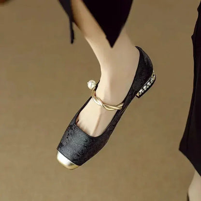 Women’s Elegant Pearl Accent Flats