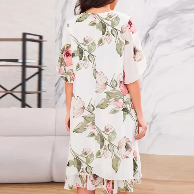 Women’s Fiorenza Ruffle Hem Floral Dress