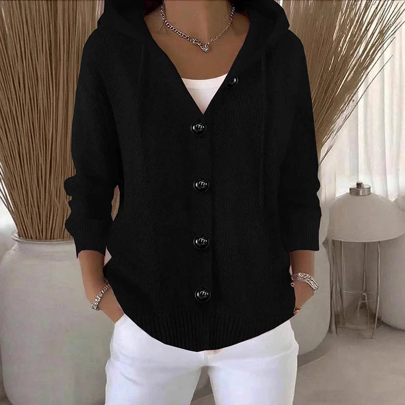 Women’s Solid Colour Long Sleeve Cardigan