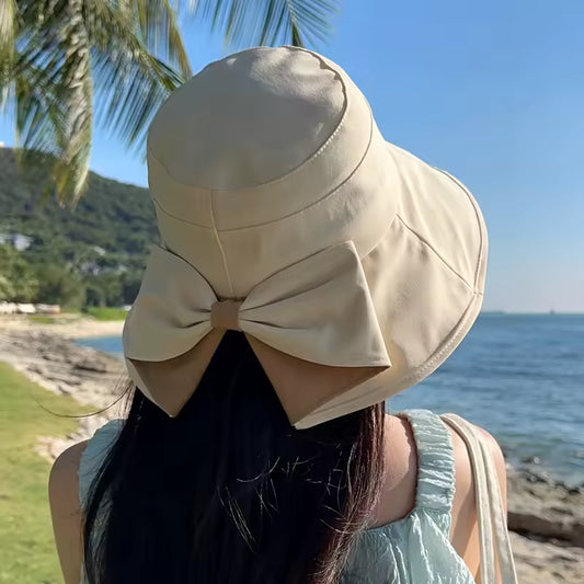 Women’s Rollable Wide Brim Bow Sun Hat