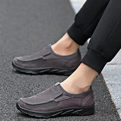 Men’s Handmade Retro Leather-Look Loafers