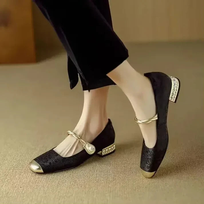 Women’s Elegant Pearl Accent Flats
