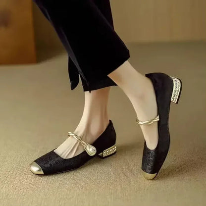 Women’s Elegant Pearl Accent Flats