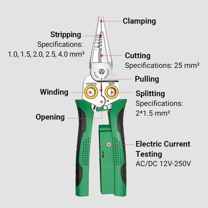 ProTech 8-in-1 Wire Stripper and Cable Cutter Tool