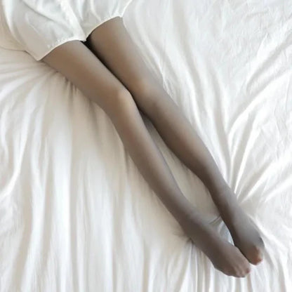 Women’s Translucent-Effect Fleece-Lined High-Waist Tights