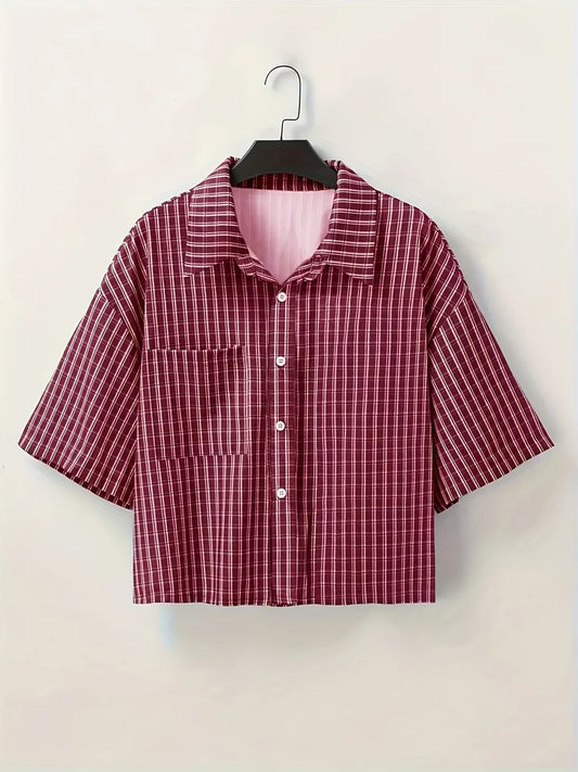 Men's Short Sleeve Check Shirt