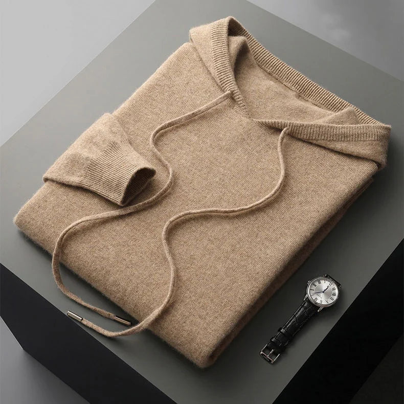 Men's Refined Hooded Knit Jumper