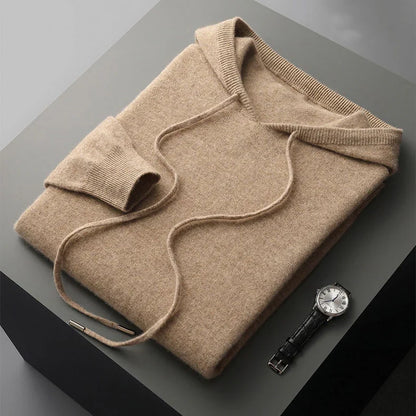 Men's Refined Hooded Knit Jumper