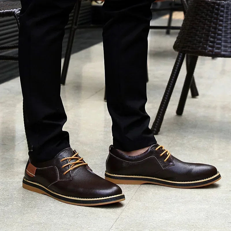 Men Oxfords Genuine Leather Dress Shoe