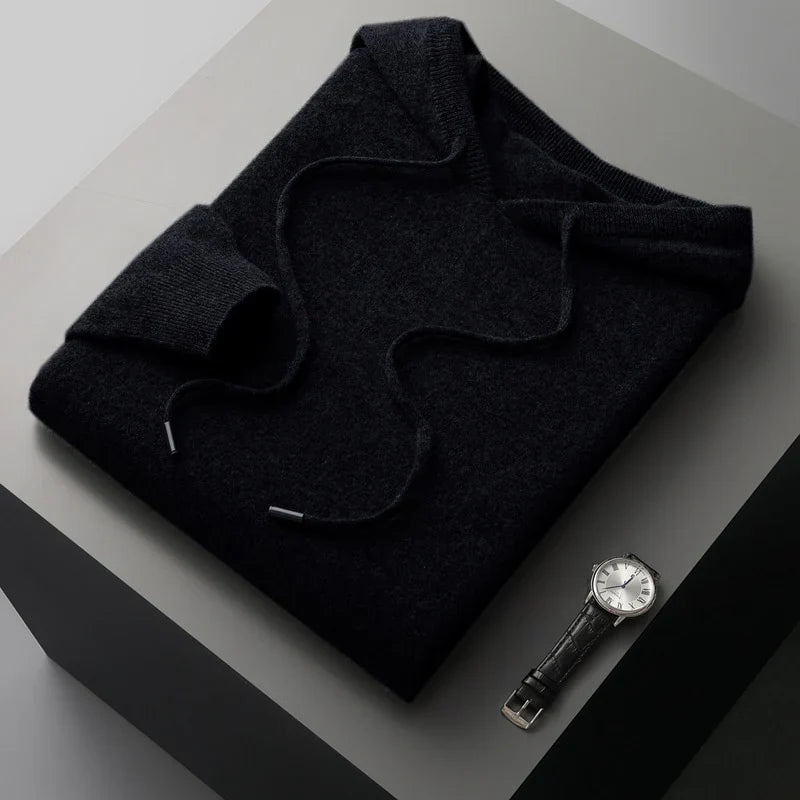 Men's Refined Hooded Knit Jumper