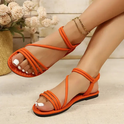 Women’s Elastic-Strap Flat Sandals