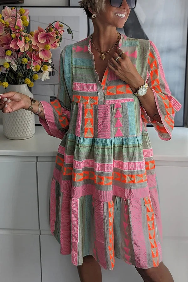 Women's Retro Elegance Midi Dress