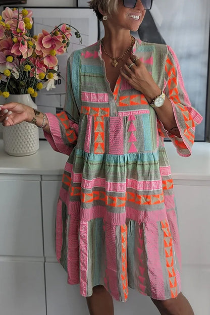 Women's Retro Elegance Midi Dress