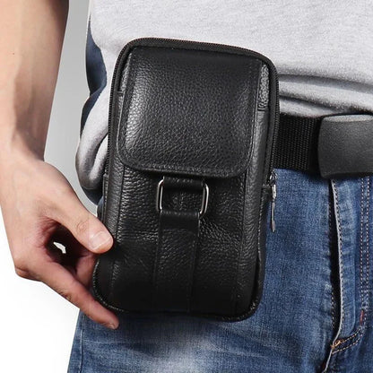Grained Leather-Look Crossbody Bag