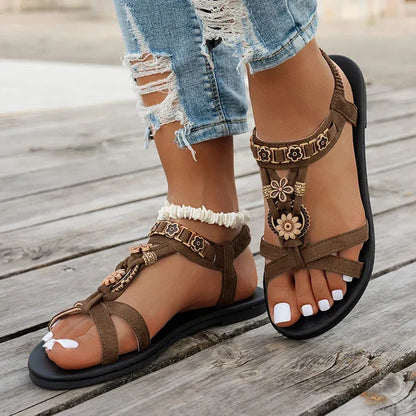 Women’s Floral Detail Flat Sandals