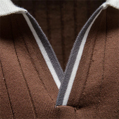 Men’s Ribbed Cotton Polo Shirt
