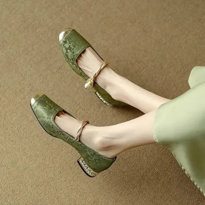 Women’s Elegant Pearl Accent Flats