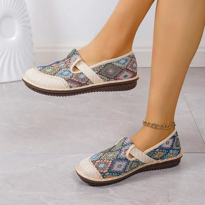 Women's Patterned Slip On Walking Trainers