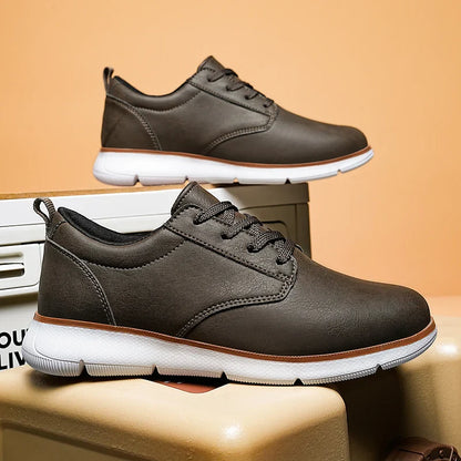 Grant Court Leather-Look Trainers