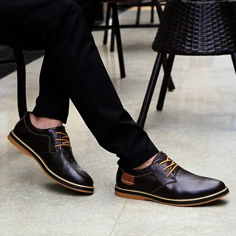 Men Oxfords Genuine Leather Dress Shoe