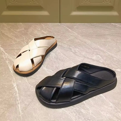 Women's Woven Closed-Toe Mule Sandals