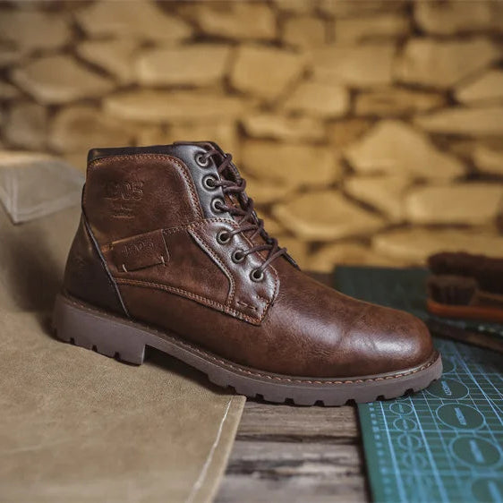 Men’s High-Quality Leather-Look Boots