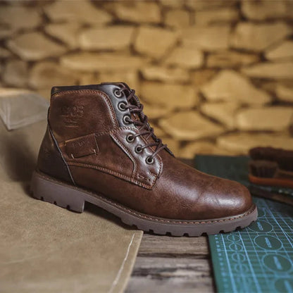 Men’s High-Quality Leather-Look Boots