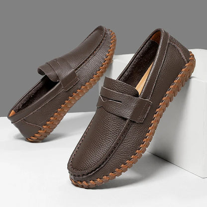 Men’s Premium Supportive Leather-Look Loafers