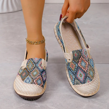 Women's Patterned Slip On Walking Trainers