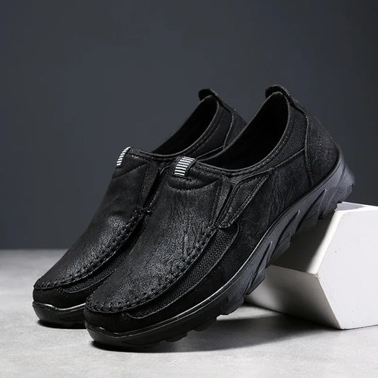 Men’s Handmade Retro Leather-Look Loafers