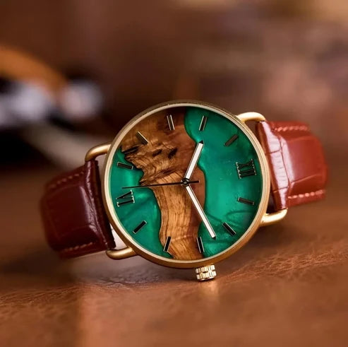 Men’s Wood and Resin Dial Watch