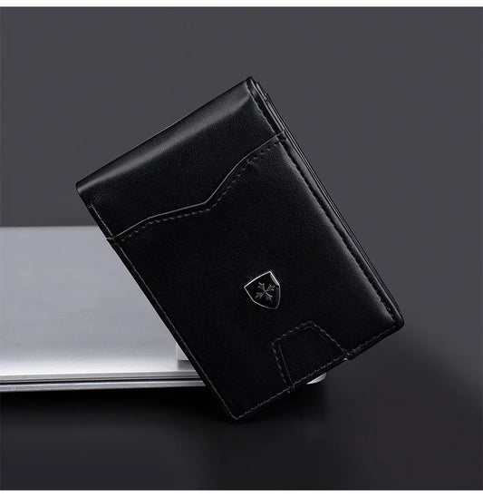 Men’s Minimalist RFID-Blocking Multi-Card Slim Wallet