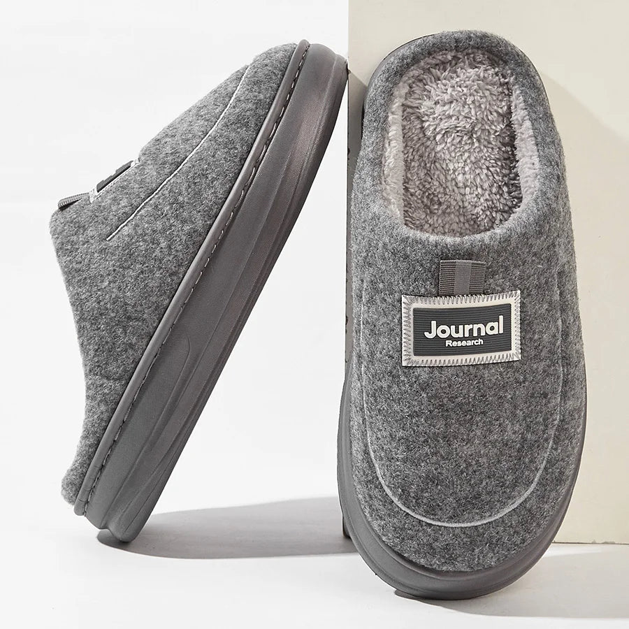 Men's Memory Foam Fleece House Slippers