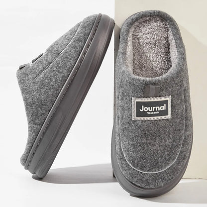 Men's Memory Foam Fleece House Slippers