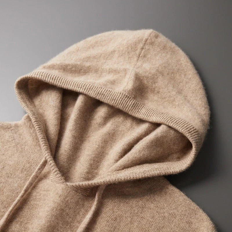Men's Refined Hooded Knit Jumper