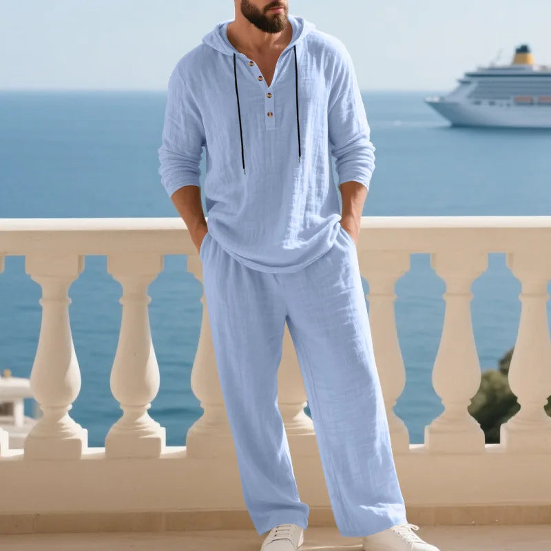 Men’s Hooded Linen Set