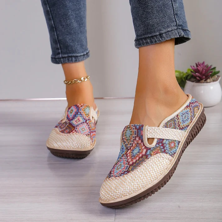 Women's Patterned Slip On Walking Trainers