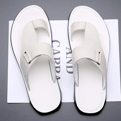 Men’s Geometric Strap Toe-Loop Sandals